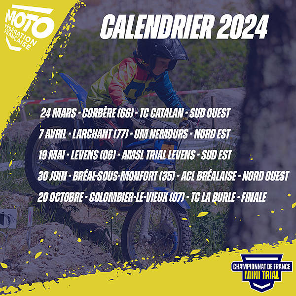  net magazine moto trial: championnat de france trial calendrier  2024